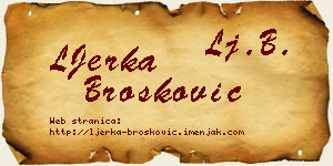 LJerka Brošković vizit kartica